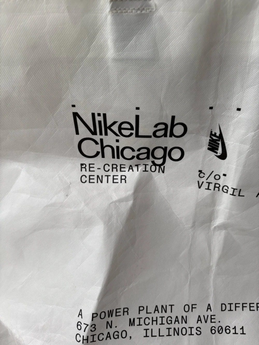 OFF-WHITE Nike Lab Chicago Virgil Abloh Limited Time Bag